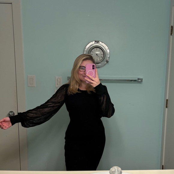 LONG BLACK DRESS - Picture 2 of 4